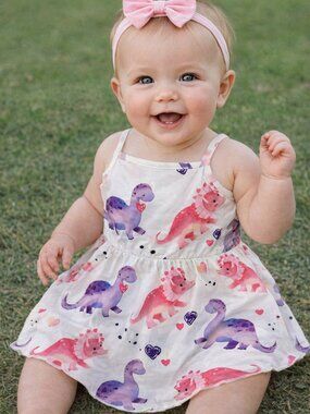 Infant Girl's Dino Dress